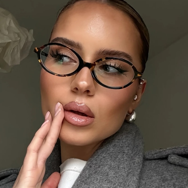 Vintage Fashion Streetwear - نظارات شمسية بيضاوية عتيقة الطراز للنساء،