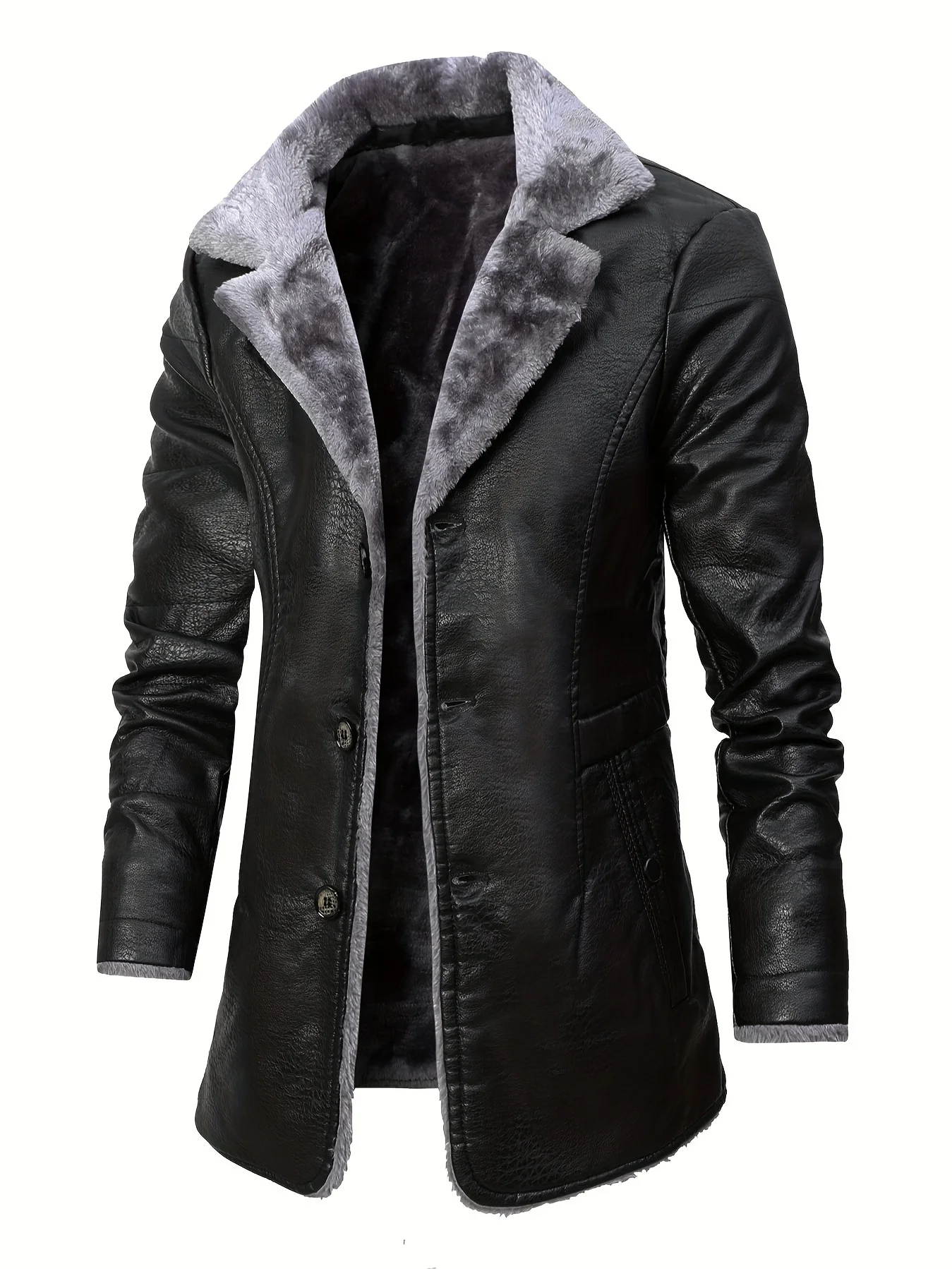 Velvet Blazer Vintage - جاكيت رجالي متوسط الطول من الجلد