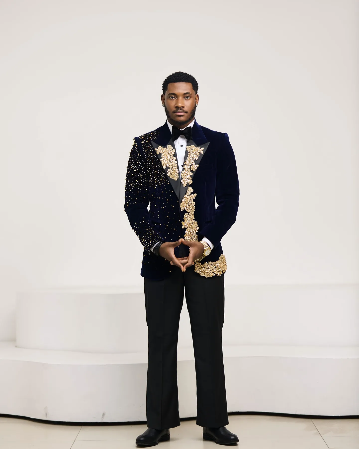 Velvet Blazer Vintage - بدلات رجالية كلاسيكية للعريس مزينة بالكريستال،