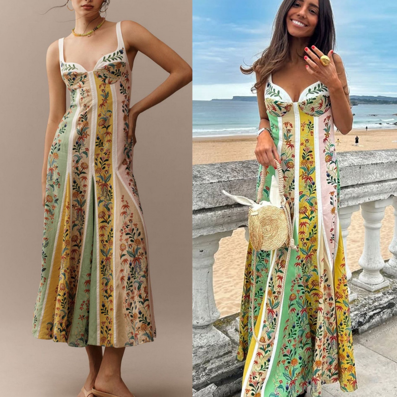V Vintage Fashion - فساتين نسائية أنيقة بدون أكمام للحفلات،