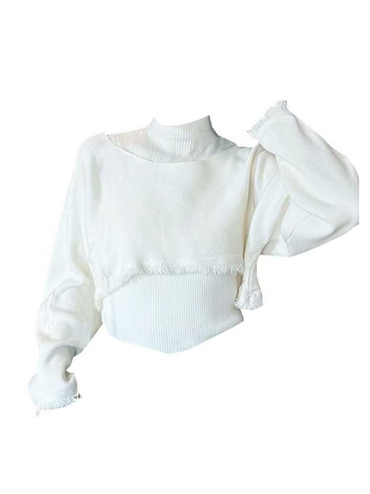 Turtleneck Knit 90S - المرأة الأخضر البلوز محبوك سترة Harajuku