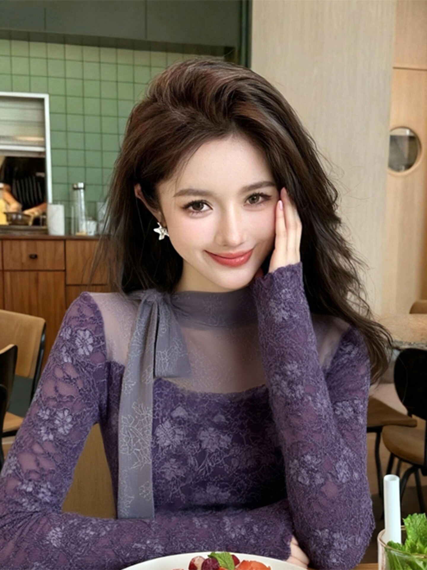 تي شيرت نسائي أرجواني بتصميم ق - مراجعة Turtleneck Knit 90S وسعره