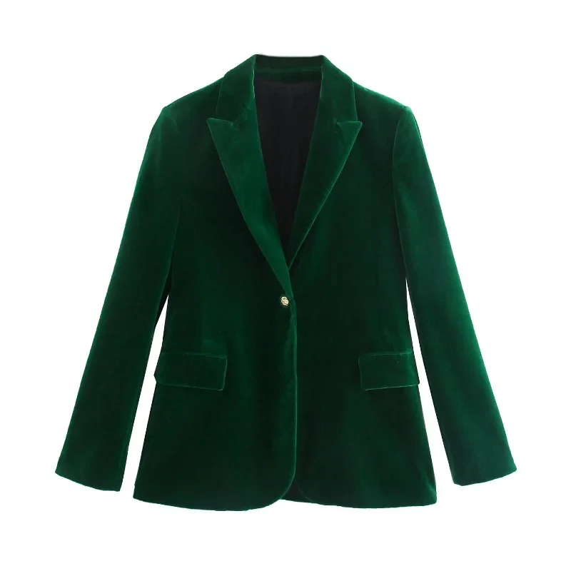 سترة نسائية مخملية أنيقة موضة  - مراجعة Velvet Blazer Vintage وسعره