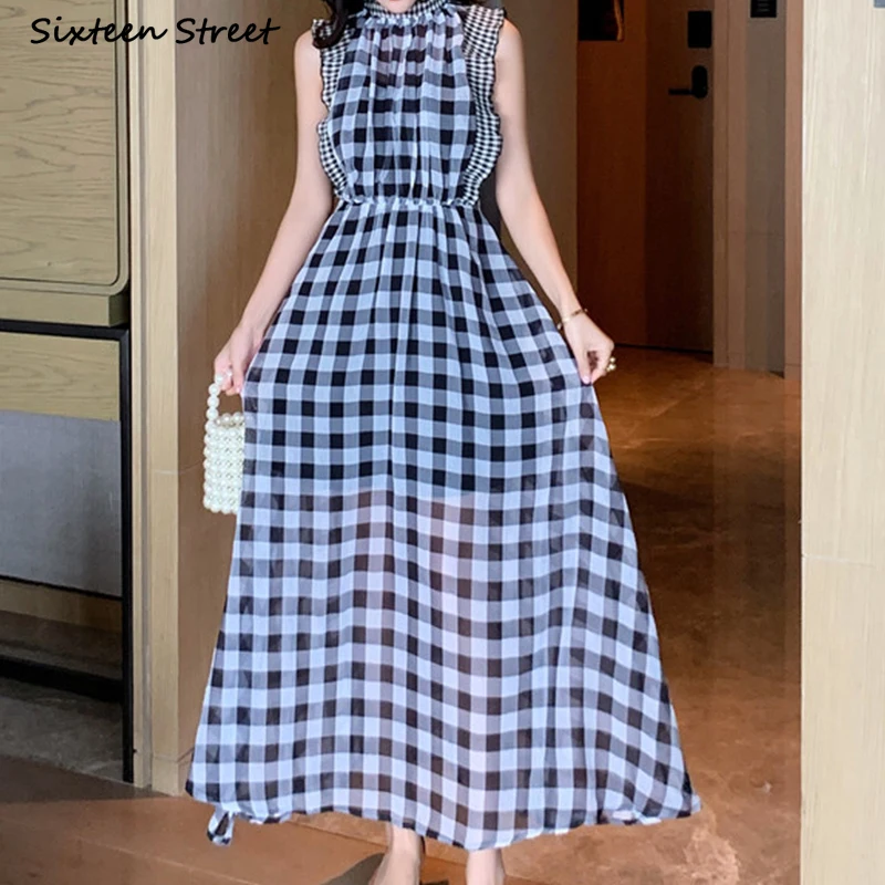 فستان منقوش بدون أكمام للنساء  - مراجعة Vintage Fashion Runway وسعره