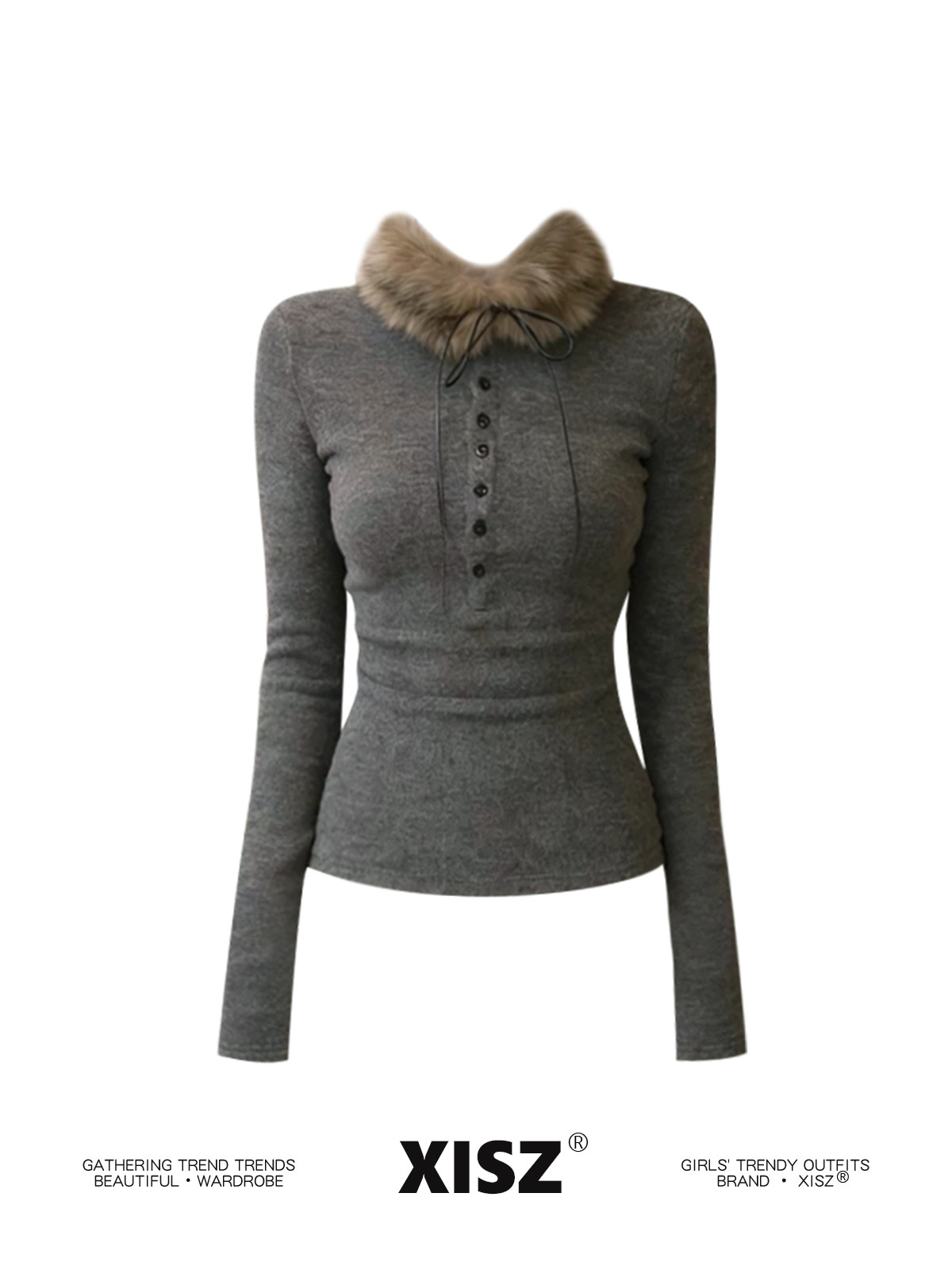تي شيرت نسائي رمادي بتصميم قوط - مراجعة Turtleneck Knit 90S وسعره