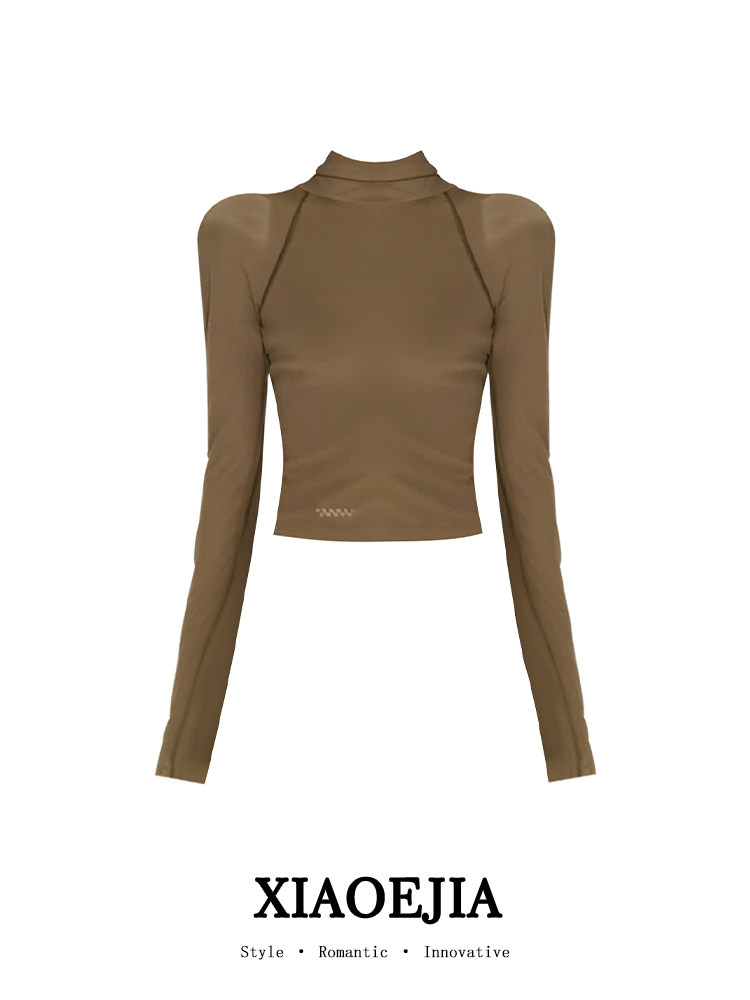 تي شيرت نسائي أخضر بتصميم قوطي - مراجعة Turtleneck Knit 90S وسعره